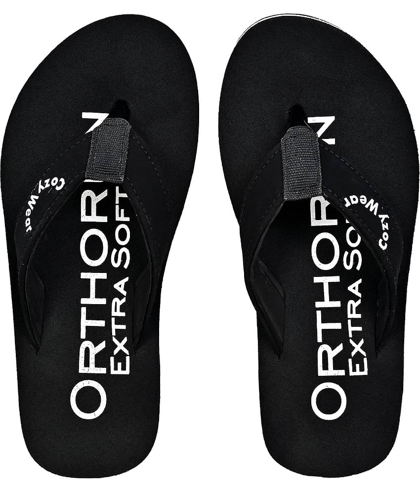 Cozy Wear - Black Men's Thong Flip Flop
