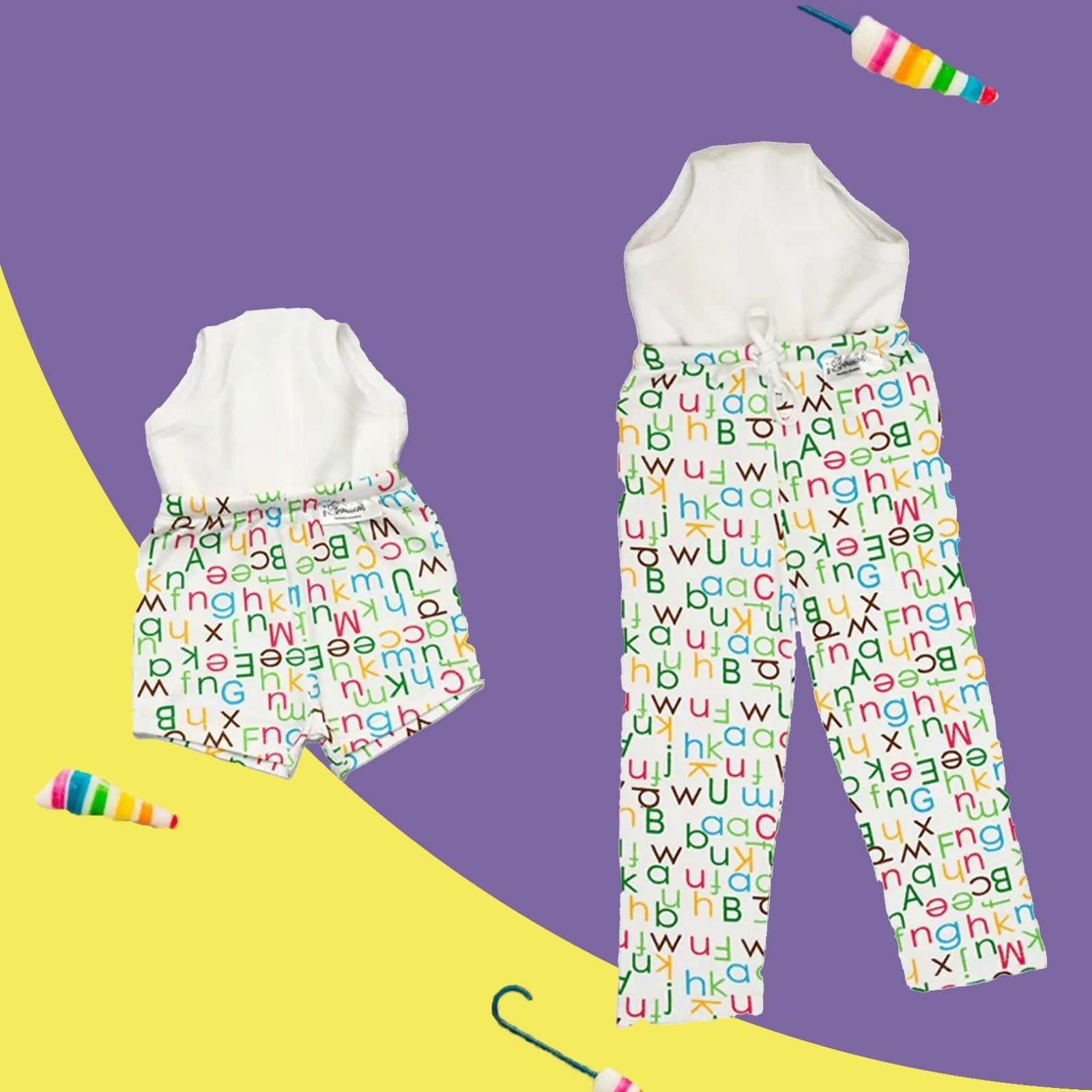 Potty Training Pajamas & Shorts for Toddlers, Boys and Girls - Kindergarten Tales-Size 1 (1-2 years)