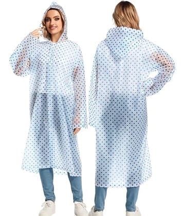 Infispace Polyester Long Raincoat - Blue - None