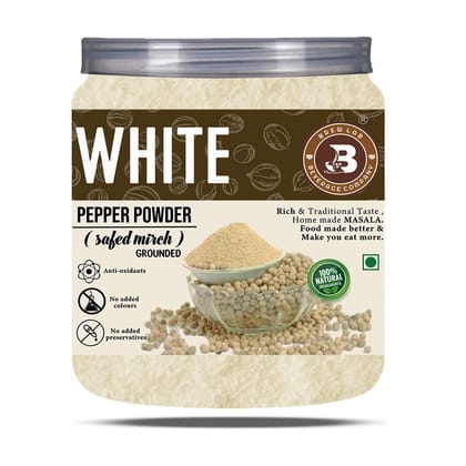 Brew Lab Fresh & Natural White Pepper Powder (Safed Mirch Powder) | Ground White Pepper(250gm)
