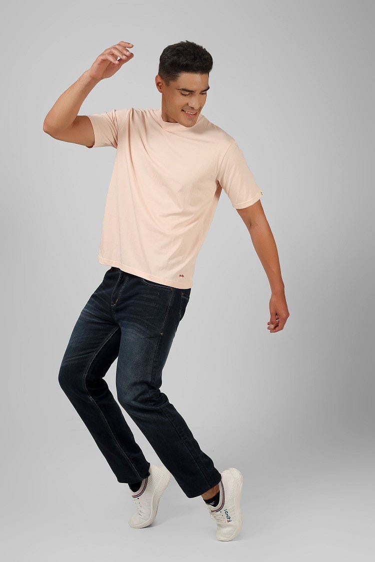 Drop Shoulder Crew Neck Tee High Rib Collar - Made in BCI Cotton Large / Lavender