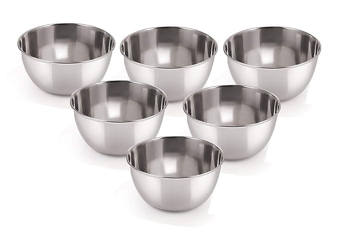 Neelam Stainless Steel 5.5 26 G Prem Vati, 200 Ml, Silver, Set Of 6