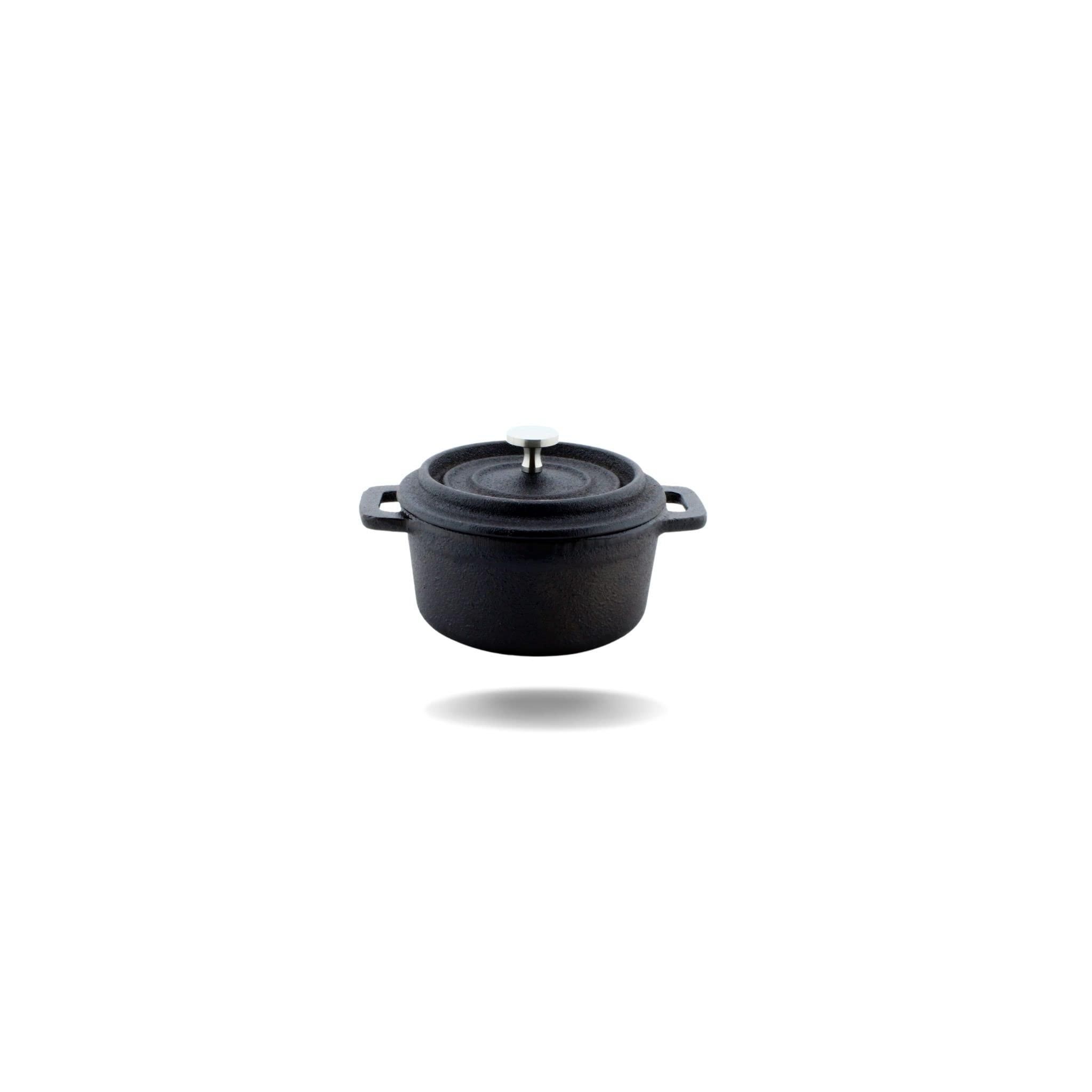 Trilonium Cast Iron Mini Cocotte Serving Pot 10 cms, Pre-Seasoned