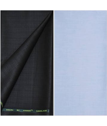 KUNDAN SULZ GWALIOR Multi Poly Blend Unstitched Shirts & Trousers ( 1 Pant & 1 Shirt Piece )