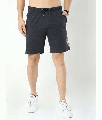 Ardeur - Charcoal Cotton Blend Men's Shorts ( Pack of 1 )