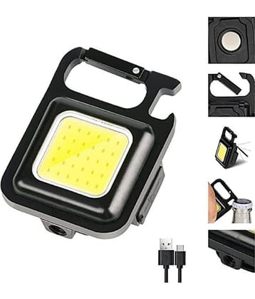 JMALL Mini Rechargeable Flashlight Bracket Bottle Opener LED Keychain - 1P