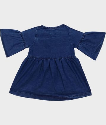 Me N My CLOSET Denim Frock For Girls ( Pack of 1 , Blue )