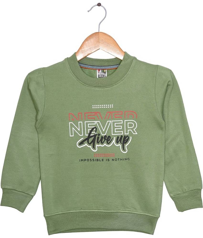 Golu Molu Pack of 1 Boys Fleece Sweatshirt ( Mint Green )