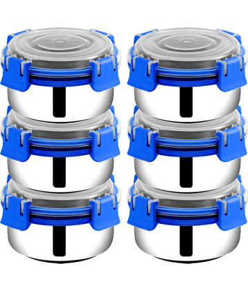 BOWLMAN Steel Orange Food Container ( Set of 6 )