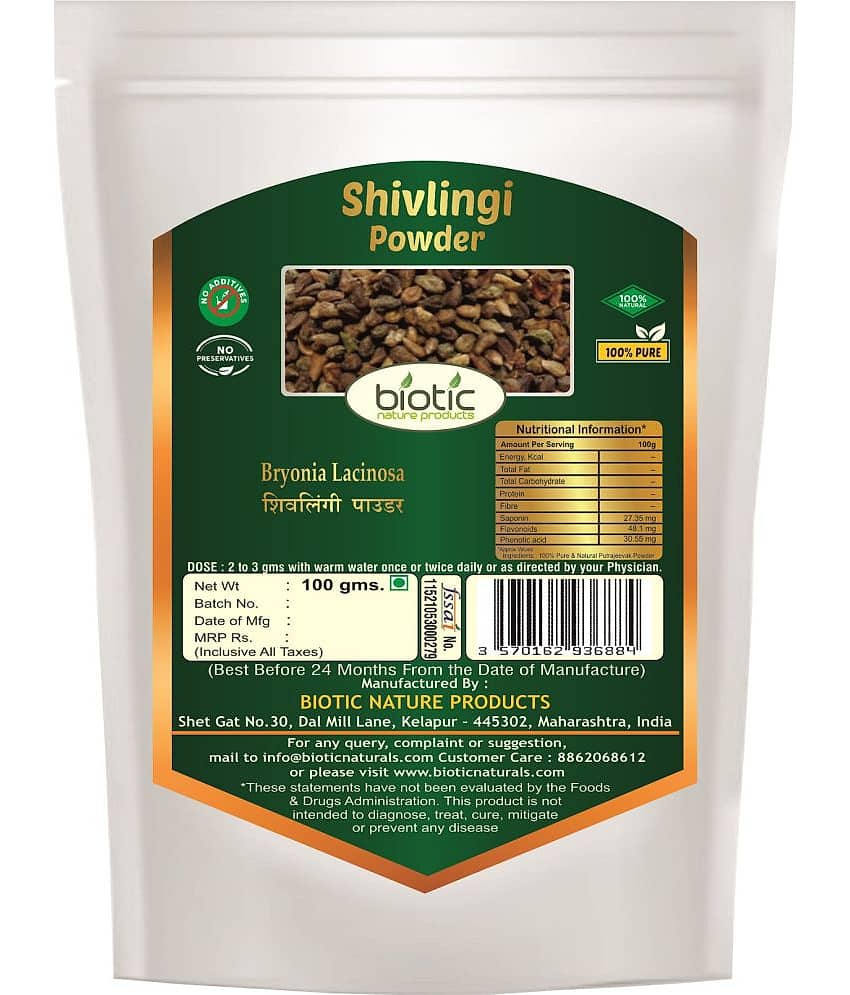 Biotic Shivlingi Beej Powder / Shivlingi Seed Powder 100 gm