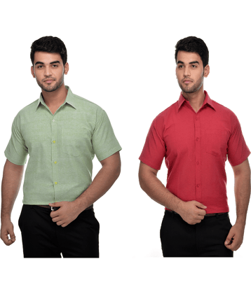 DESHBANDHU DBK Cotton Regular Fit Half Sleeves Men's Formal Shirt - Multi ( Pack of 2 )