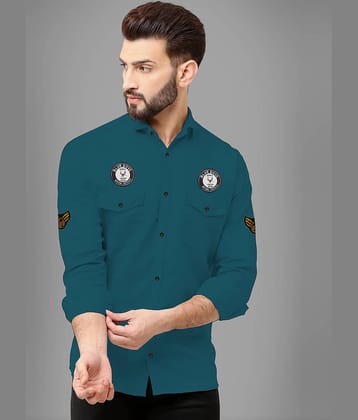 Blue dove Cotton Blend Regular Fit Solids Full Sleeves Men's Casual Shirt - White ( Pack of 1 )