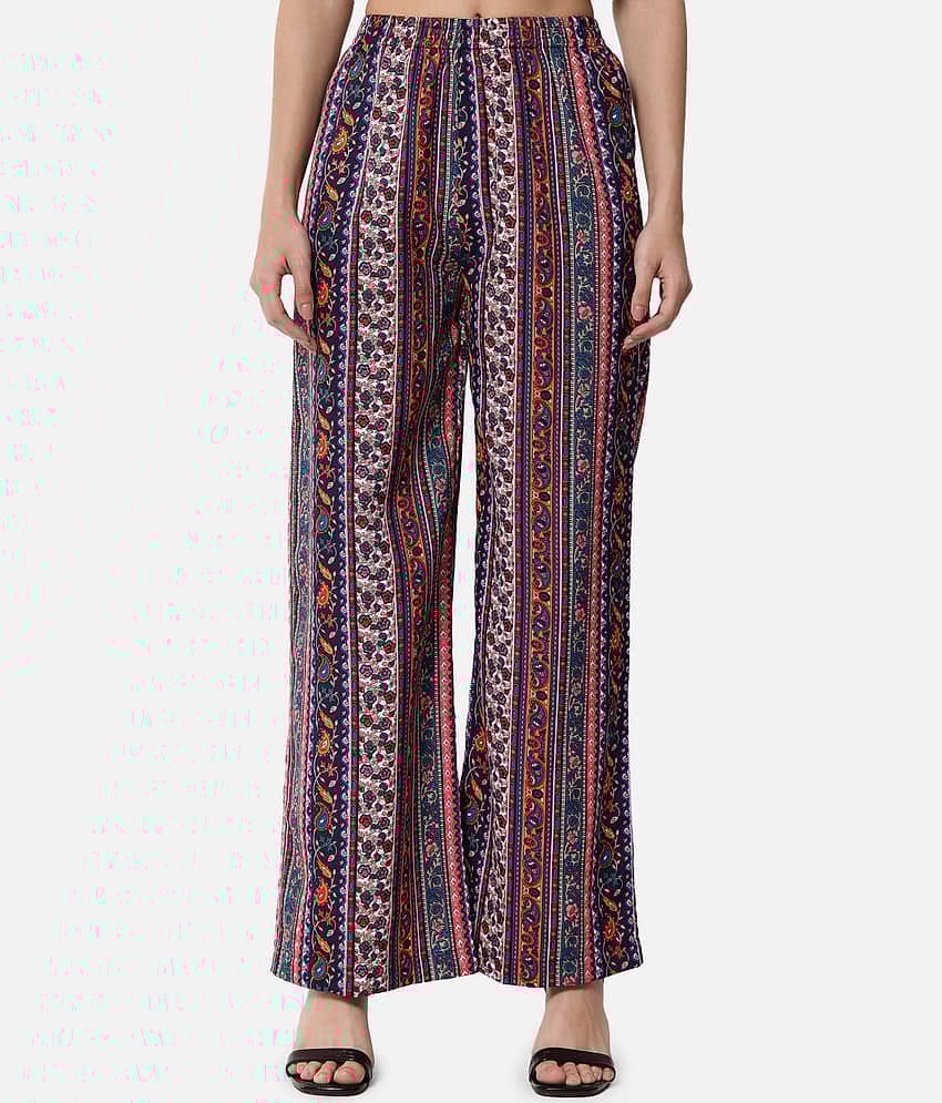 ALL WAYS YOU Multicolor Crepe Straight Women's Palazzos ( Pack of 1 )
