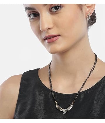 YOUBELLA Silver Mangalsutra Set ( Pack of 1 )