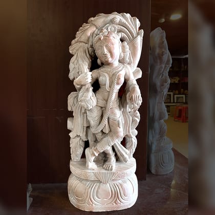 Nartaki Pink Stone Statue