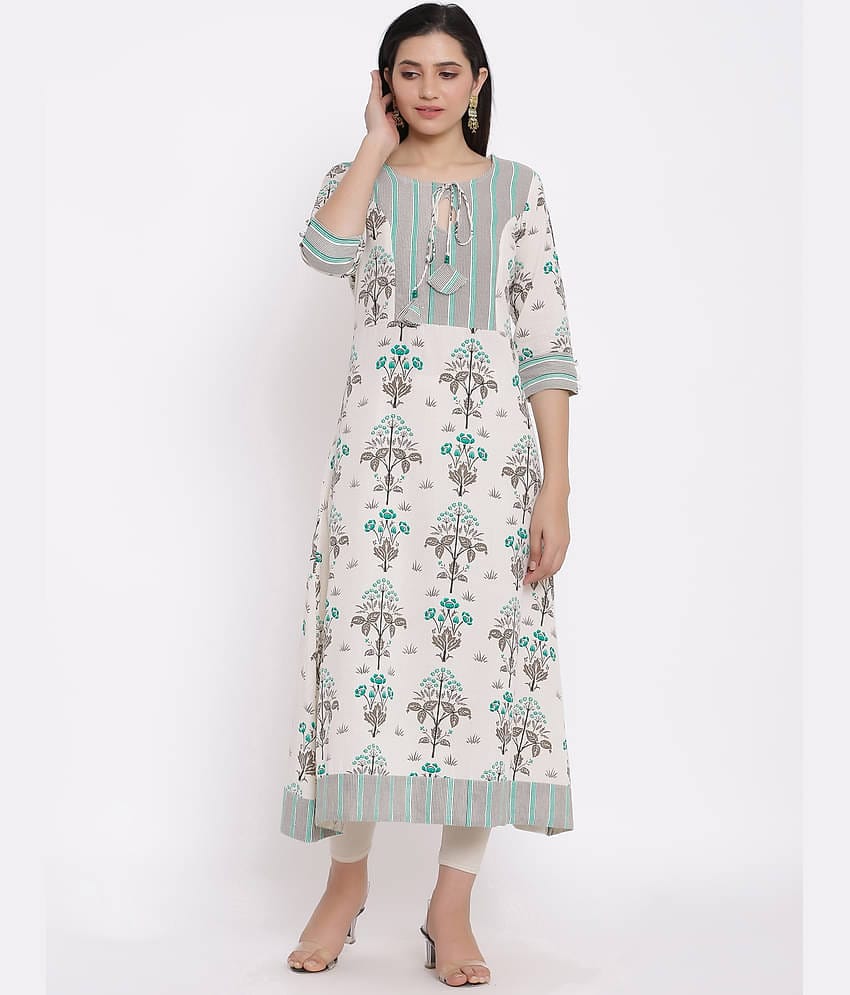 FabbibaPrints - Multicolor Cotton Women's Flared Kurti