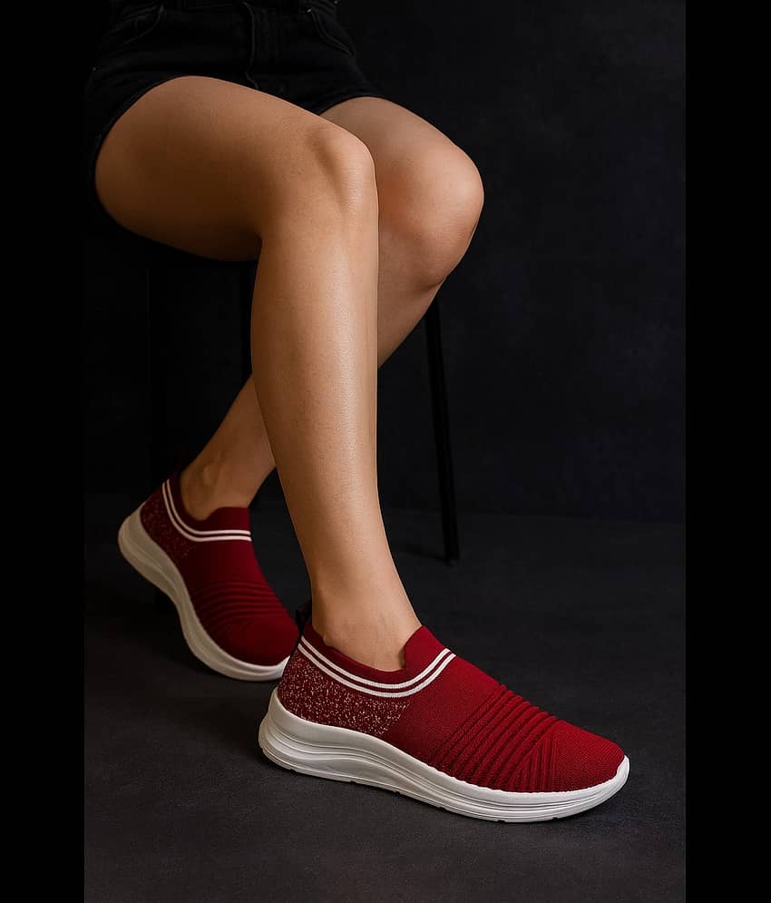 Fabbmate Maroon Women's Sneakers