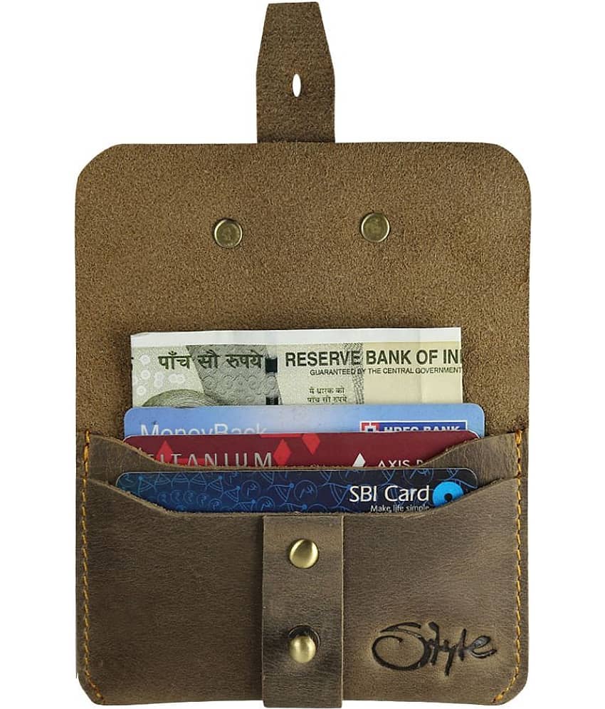 Style 98 Leather Brown Formal Short Wallet