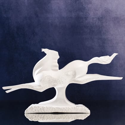 Graceful Running Horse Decor-WHITE