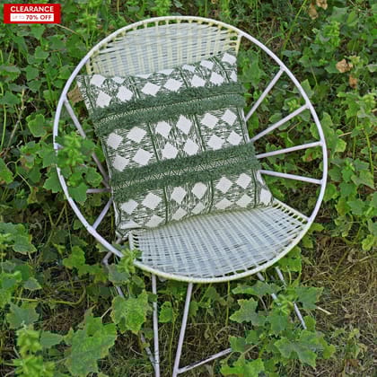 16" Designer Cushion Cover- Green Love- Sale-16 x 16 inches