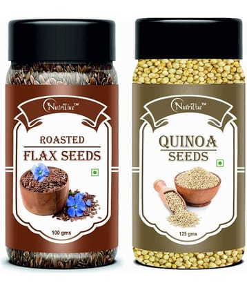 NUTRIVUE Roasted Flax Seeds & Quinoa Seeds 225 gm Pack of 2