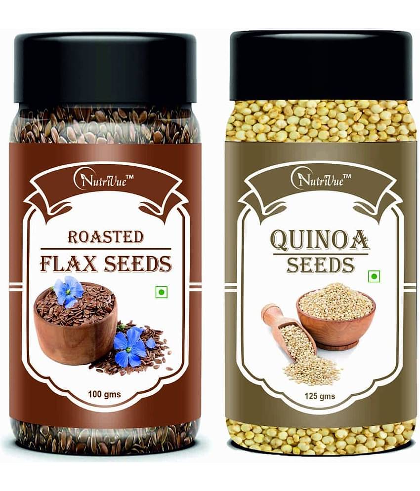 NUTRIVUE Roasted Flax Seeds & Quinoa Seeds 225 gm Pack of 2