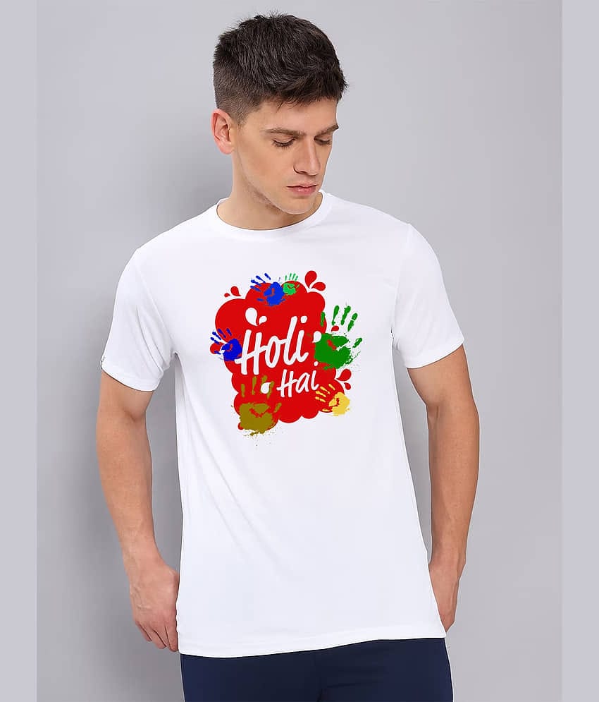 GET GOLF Pack of 1 Cotton Blend Regular Fit Men's T-Shirt ( White )