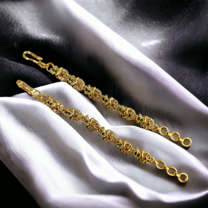Opulent Treasures Matil - Red-Green-White Gold Plated-Red-Green-White / Gold Plated