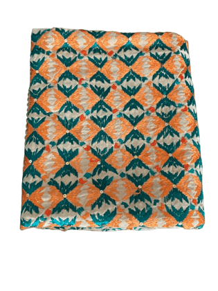 Pure Hand Embroidered Cotton dupatta 