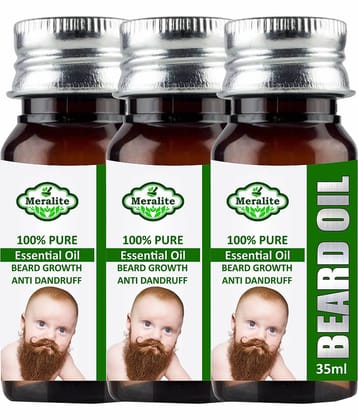 MERALITE Natural Beard Oil Hair Oil 105 ml Pack of 3