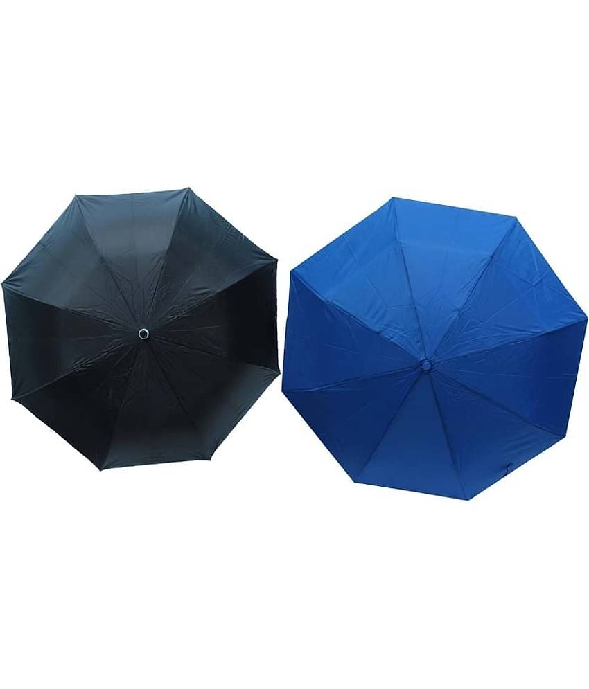 Arip Black & Navy Blue 3 Fold Umbrella (Pack of 2)