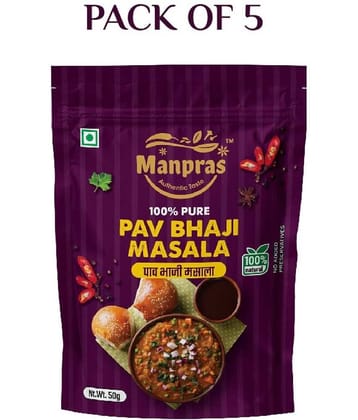 MANPRAS PAVBHAJI MASALA 50GM [ PACK OF 5 ] Masala 50 gm