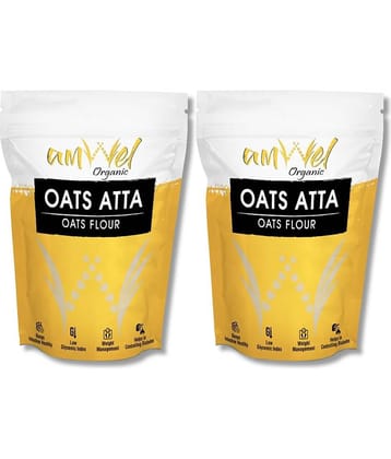 Amwel Oats Atta | Oats Flour | Diabetic Friendly Low GI  900 gm Pack of 2