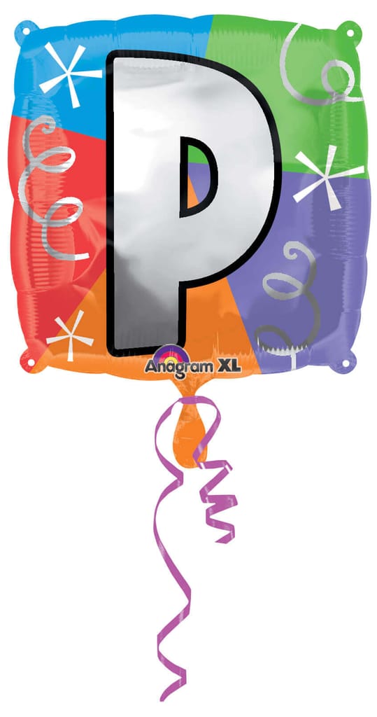 Letter P Quad Shaped Balloon - Helium Quality - 18 inches - 1PC - Party and Festive Needs | Buy online on ZillyBuy