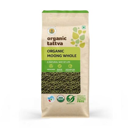 ORGANIC TATTVA MOONG WHOLE 500GM MRP-145