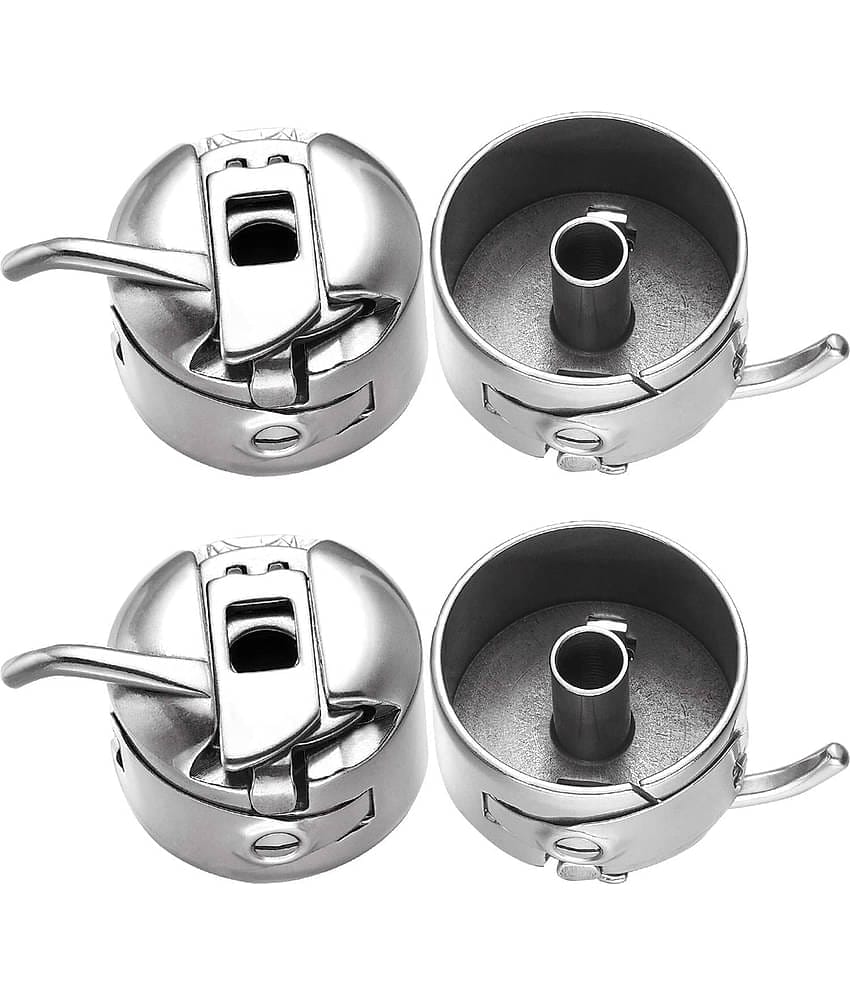 Shree Shyam® Sewing Machine Bobbin Case Stainless Steel Bobbin Case for Front Loading 15 Class Machines Suitable for Household Sewing Machine (4 pieces)