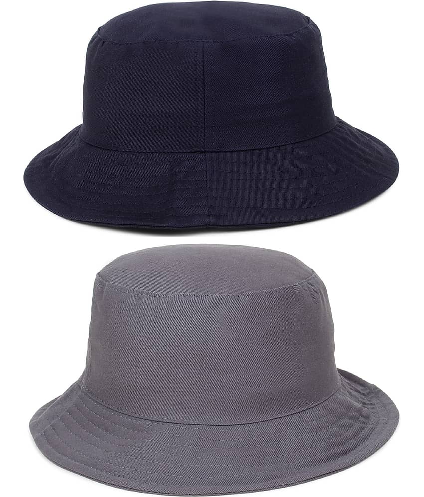 Zacharias - Multi Color Cotton Men's Hat ( Pack of 2 )