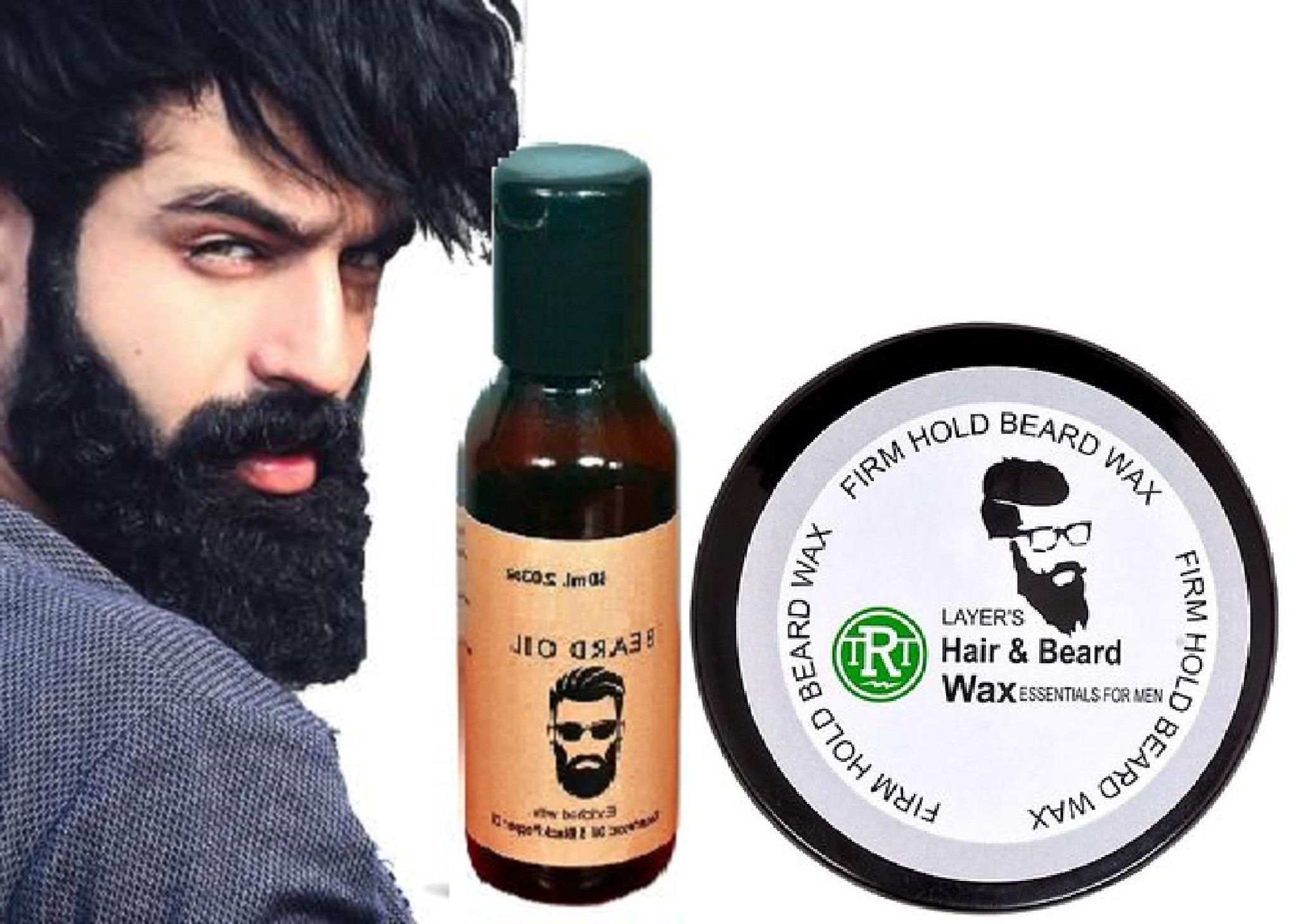 Elecsera Beard Oil with Strong Hold Beard Wax (2 Items in the set)