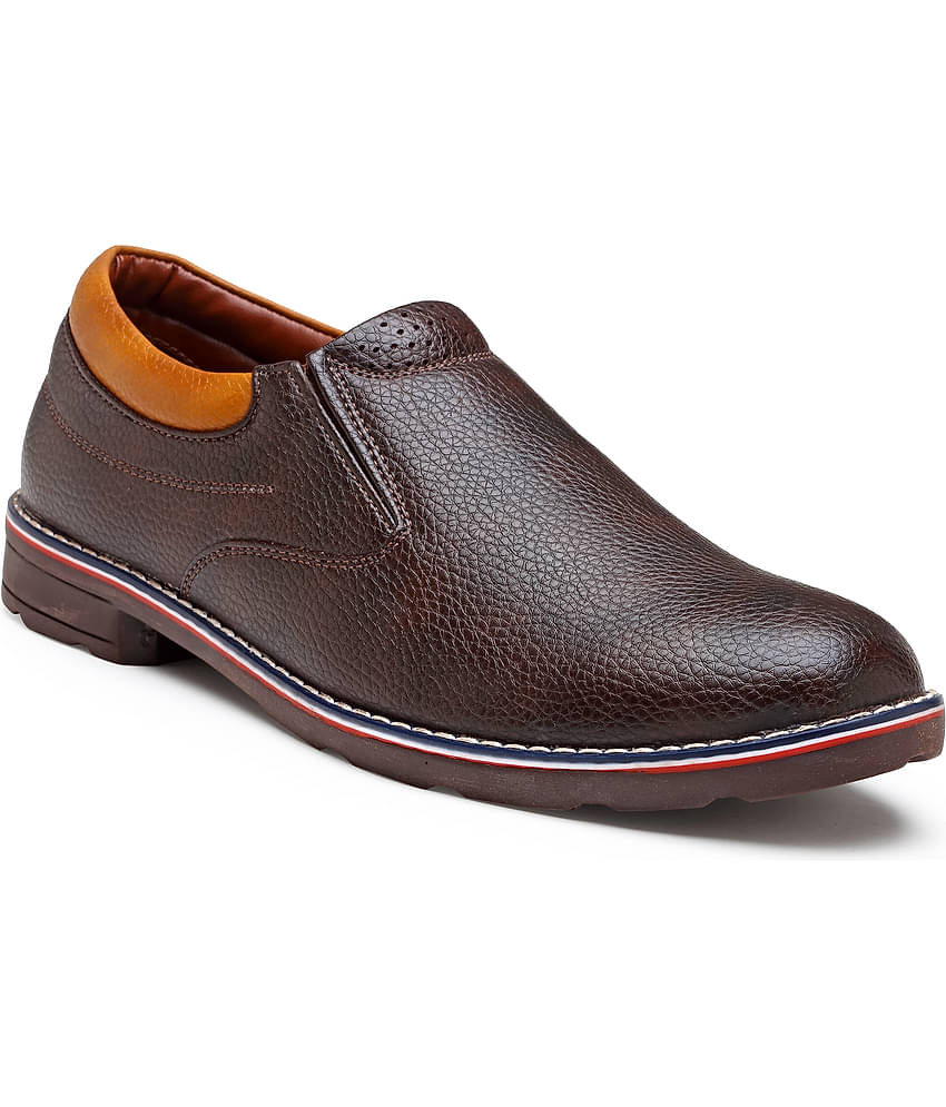 Action - Brown Men's Slip-on Shoes