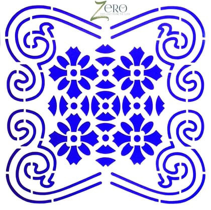 Imported Stencils- 5"*5"- Floral With Boarders Pattern Background 2 Imported Stencils- 5"*5"- Floral With Boarders Pattern Background 2