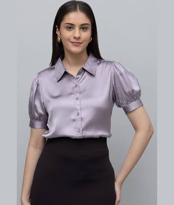Purys Women Satin Shirt ( Purple )