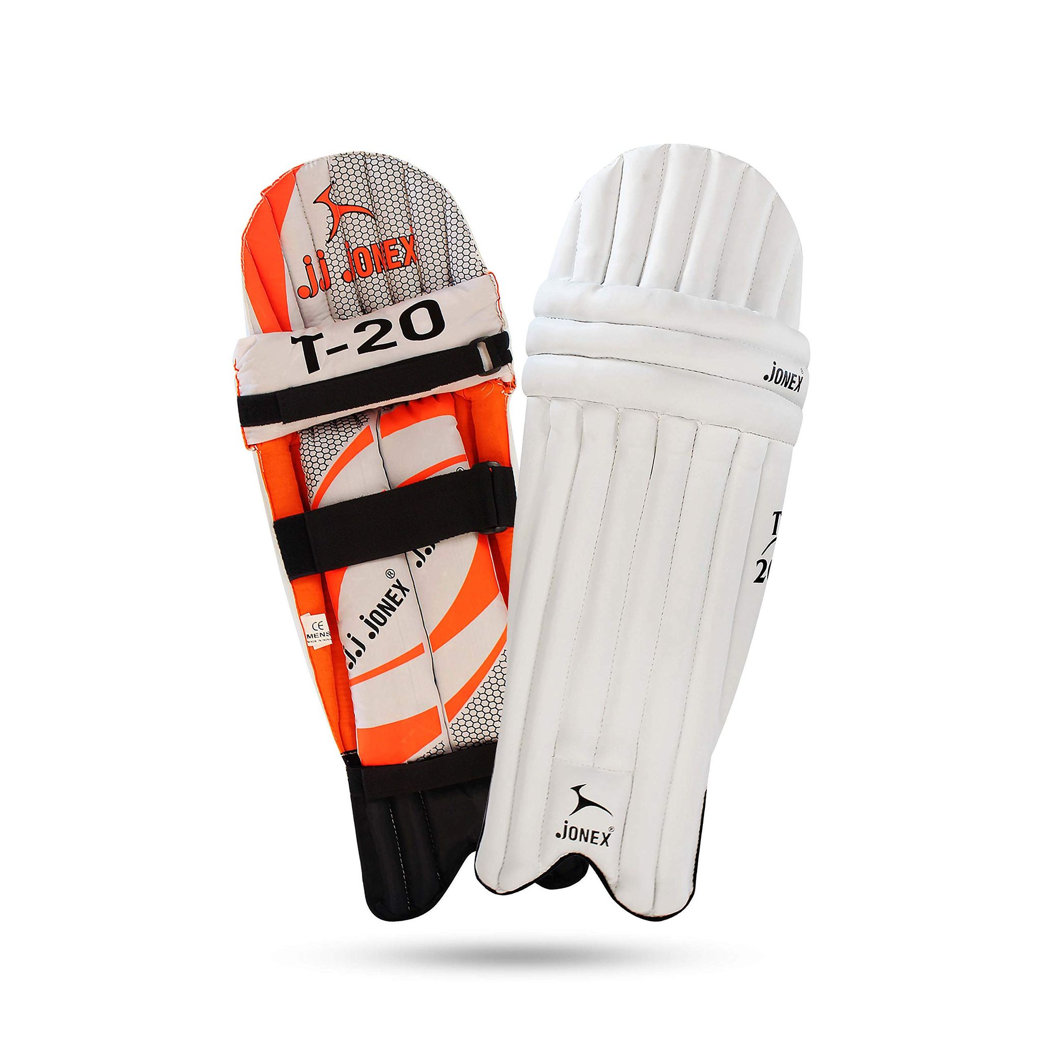JJ Jonex Cricket Leg Guard (White Orange)