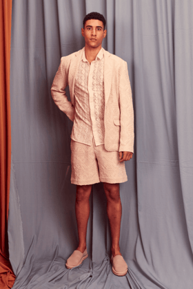 JACQUARD SUMMER SHORTS SUIT-XS / 30