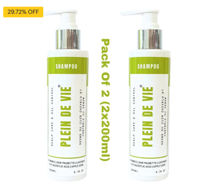 Oil Control And Scalp Care Shampoo | Premature Greying | Detoxify | For Men & Women | 200ml Pack of 2