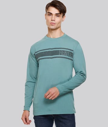 HVBK Pack of 1 Cotton Blend Regular Fit Men's T-Shirt ( Green )