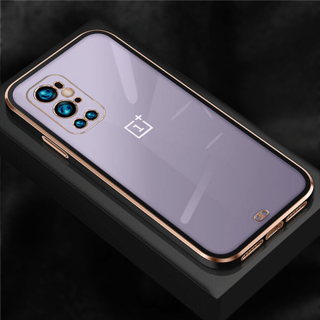 OnePlus 9 Pro Gold Edge Electro-Plating Shining Case-Black