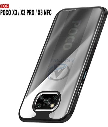AESTMO - Transparent Polycarbonate Plain Cases Compatible For POCO X3 ( Pack of 1 )