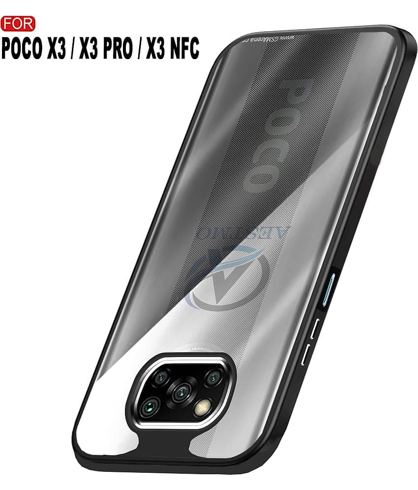 AESTMO - Transparent Polycarbonate Plain Cases Compatible For POCO X3 ( Pack of 1 )