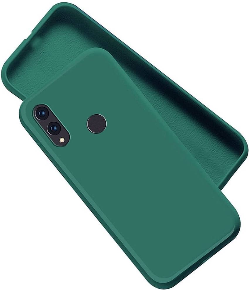 Case Vault Covers - Blue Silicon Plain Cases Compatible For Realme 3 Pro ( Pack of 1 )