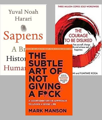 Sapiens + The Courage To Be Disliked + The Subtle Art Of Not Giving